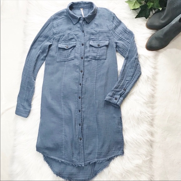 Free People denim chambray tunic - Picture 2 of 4